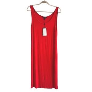 NWT Small Universal Standard Red Ribbed Midi Tank Dress Festival Vacation Resort